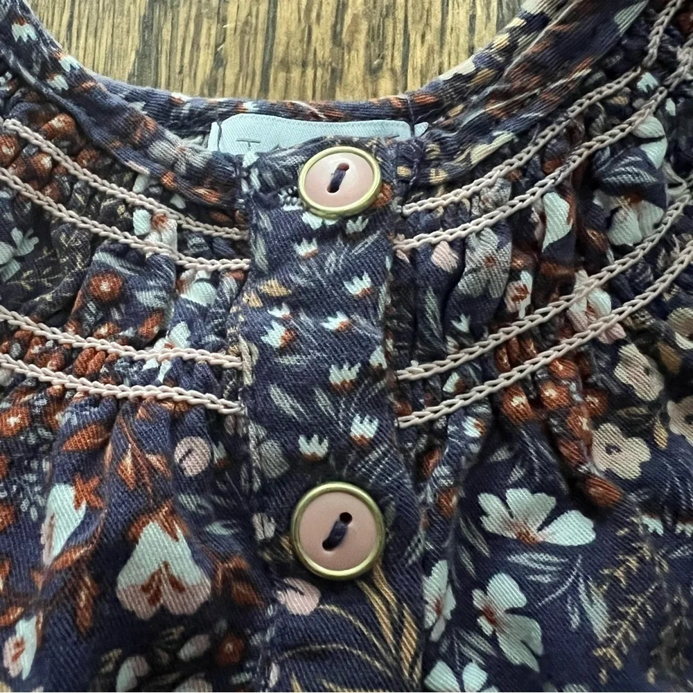 🍭6/$30 Tahari Floral Patterned Long Sleeve Button Blouse for Toddler Girl - 2T